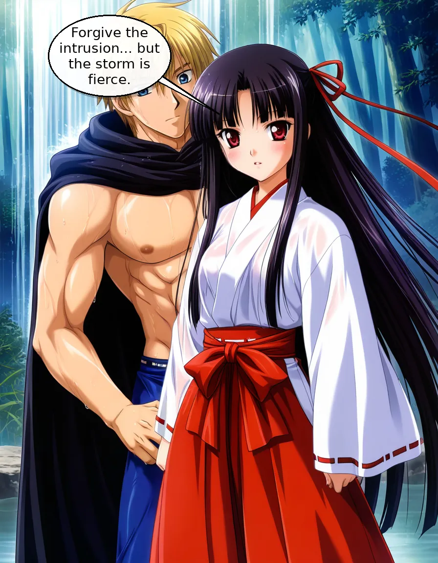 Panel 1 - The Shrine Maiden's Forbidden Blessing